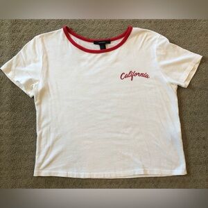 “California” White with Red T-Shirt by Forever 21